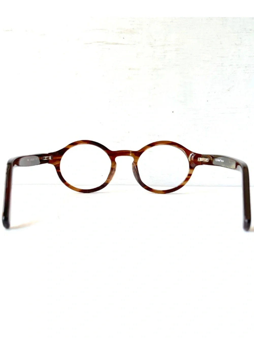 Retro Y2K Wide Fit Reading Glasses Round Flex Hinge Brown Horn Acetate